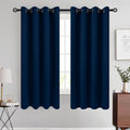 COSVIYA Grommet Room Darkening Dark Blue Curtains 63 inch Long by COSVIYA