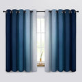COSVIYA Curtains & Drapes Ombre Blue Curtains 63 inch Length 2 Panels, Grommet by COSVIYA