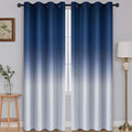 SimpleHome Blue to Grey White Ombre Room Darkening Curtains 84 Inch | Curtains by SimpleHome