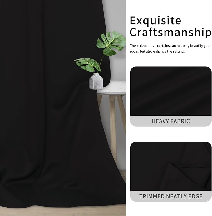 Easy-Going Thermal Grommet Blackout Curtains, 2 Panels 34x54 in, Noise Reduction - Image 5