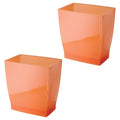 iDesign Small Plastic Bathroom Trash Can, Slim Rectangle by iDesign