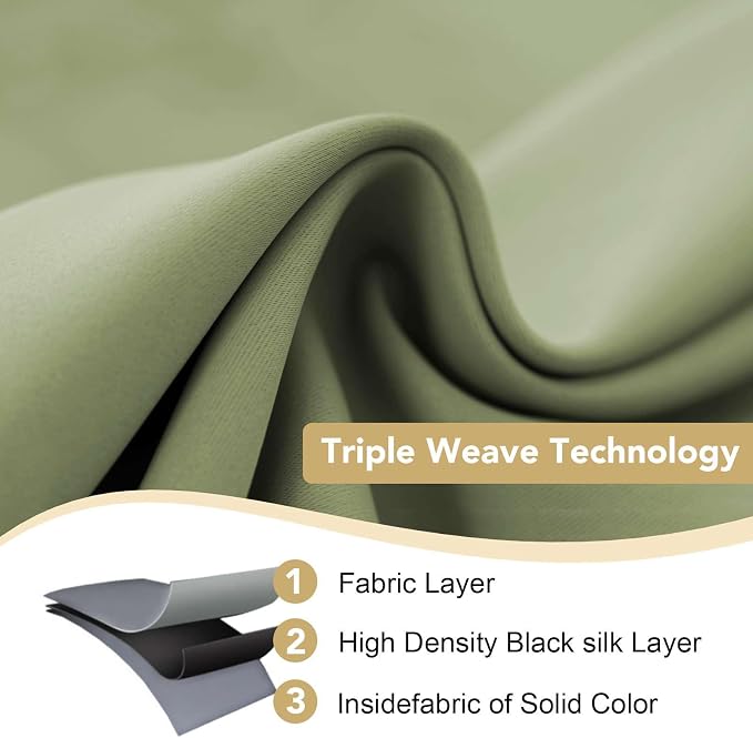 H.VERSAILTEX Premium Blackout Thermal Insulated Room Darkening Curtains - Image 3