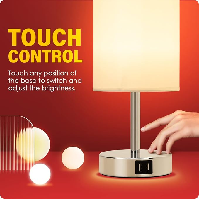 Yarra-Decor Bedside Lamp with USB Port - Image 5
