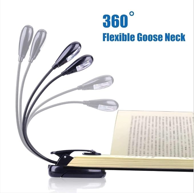 4 Pack Music Stand Lights, Eye Caring Clip-on Piano Light, USB & AAA Battery - Image 5