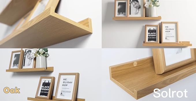Oak Floating Shelves for Wall Decor, 30 in Shelf - Image 4