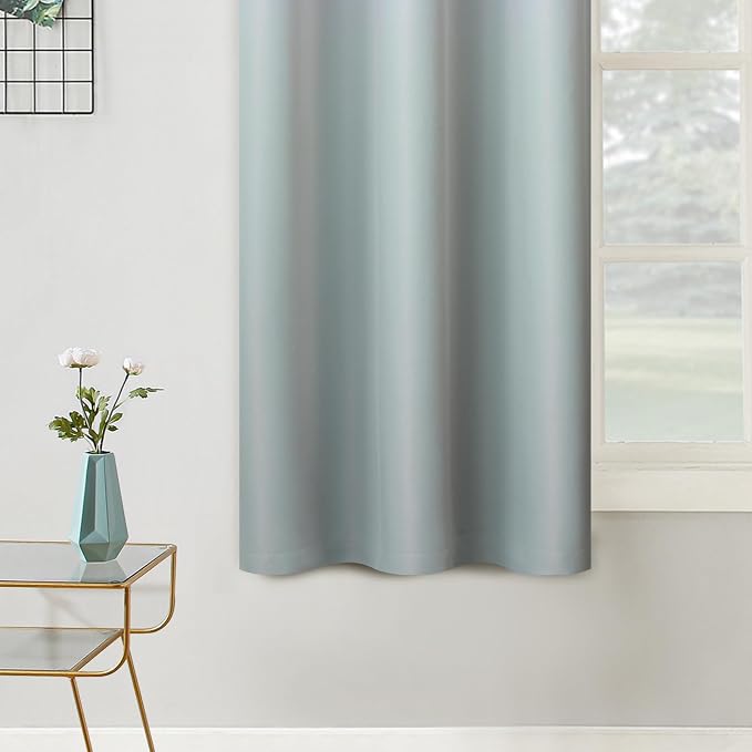 COSVIYA Grommet Ombre Room Darkening Curtains 63 inches Length - Image 5