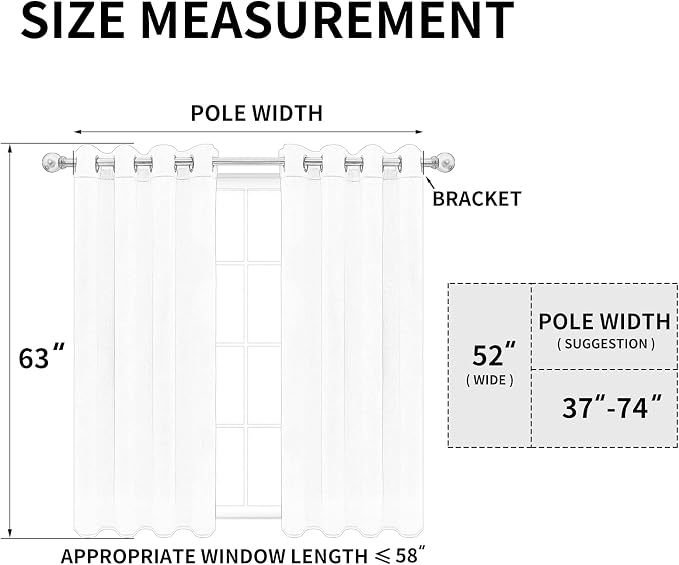 Easy-Going Thermal Grommet Blackout Curtains, 2 Panels 52x63 in, Dark Gray | - Image 7
