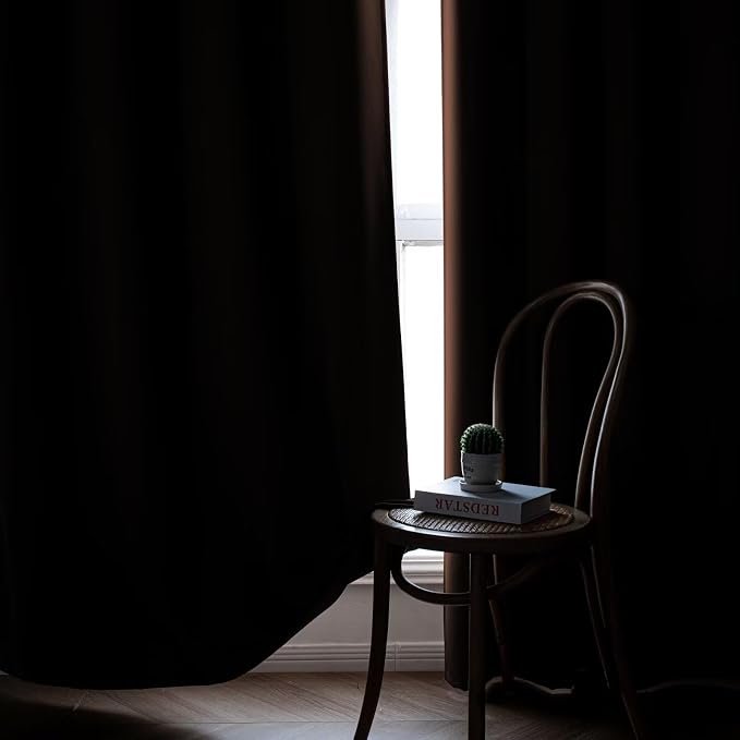 IGEMAEVE Blackout Curtains for Bedroom Grommet Chocolate 40" W x 96" L | - Image 6