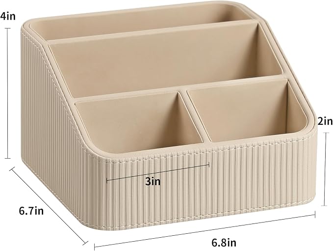 Small Remote Control Holder Bedside Nightstand Organizer Desk Caddy | 4 - Image 7