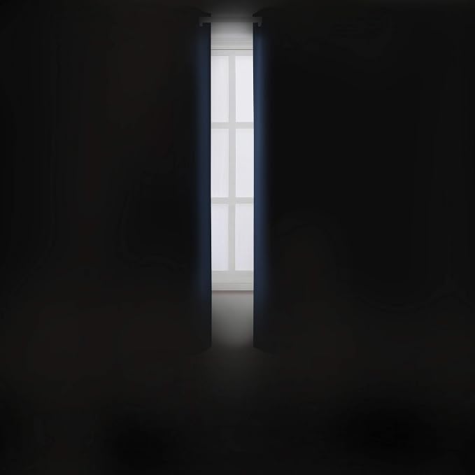 Navy Blackout Curtains/38 x 54 Inch Length/Set of Two Panels Grommet Bedroom - Image 3