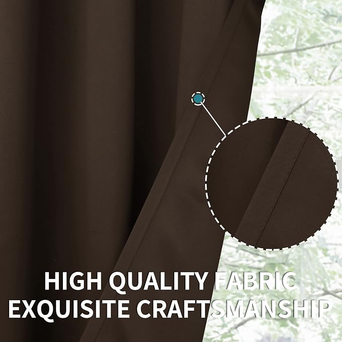 BGment Brown Blackout Curtains 84 Inch Length - Image 6