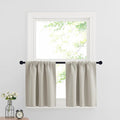 RYB HOME Cafe Curtains 30 inch Length, Short Window Curtain Tiers | Light UV by RYBHOME