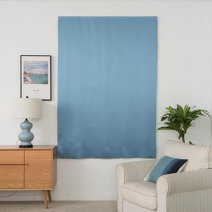 AJAZZ 100% Blackout Shades Window Cover Self Adhesive Curtains Sticky Curtain - Image 7