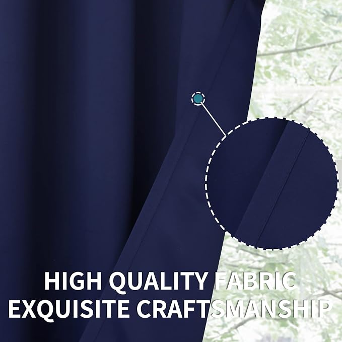 BGment Navy Blue Small Curtains 30 Inch Length - Image 6