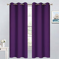 Yakamok Blackout Curtains 38x63 inch Purple Thermal Drapes-Bedroom | 2 panels by Yakamok