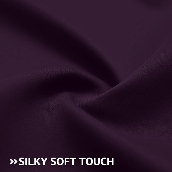 COSVIYA Grommet Purple Blackout Room Darkening Curtains 96 inch Long | Thick - Image 5