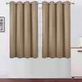 Blackout Curtains 66 x 54 Inch Long Natural Curtains Set of 2 Panels Room by Lemomo