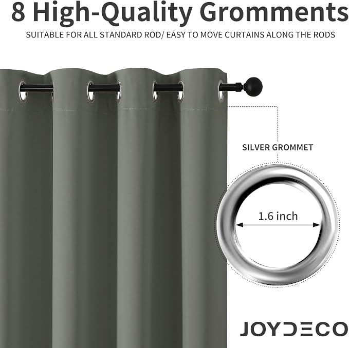 Joydeco Blackout Curtains 84 Inch Length 2 Panels Set, Thermal Insulated Long - Image 4