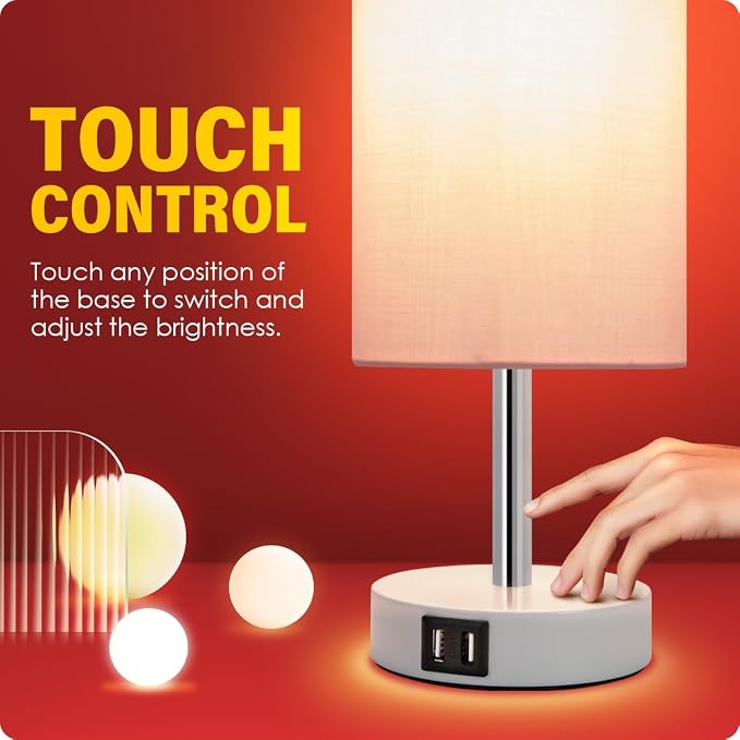 Yarra-Decor Desk Lamp with USB Port, Touch Control Desk Lamp with 3 Levels - Image 4