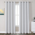 CUCRAF Grayish White Blackout Curtains 108 Inches Long, Thermal Insulated Noise by CUCRAF