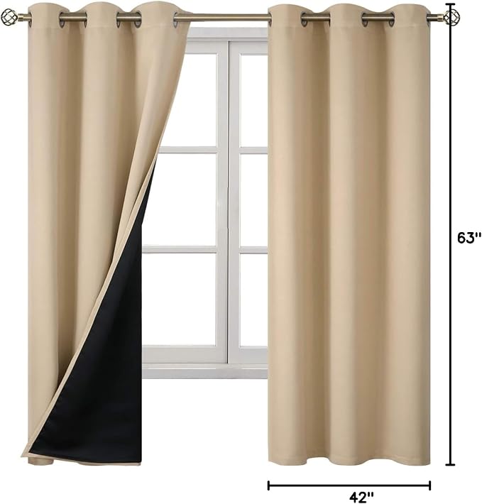 BGment Beige Blackout Curtains for Bedroom - Image 9