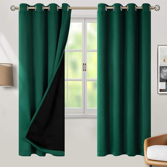 BGment Thermal Insulated 100% Blackout Curtains 72 Inch Length 2 Panels by BGment