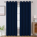 CUCRAF Navy Blue Blackout Curtains 90 inch Length 2 Panels Set, Room Darkening by CUCRAF