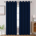 CUCRAF Navy Blue Blackout Curtains 84 inch Length 2 Panels Set, Room Darkening by CUCRAF