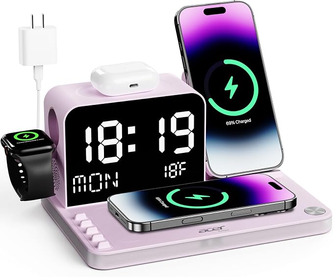 Acer 7-in-1 Wireless Charging Station - 30W Fast Wireless Charger by Unknown