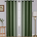 SimpleHome Ombre Sage Green to Grey White Curtains by SimpleHome