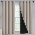 Yakamok 100% Blackout Curtains for Bedroom 63 Inch Length, Total Light Blocking by Yakamok