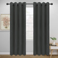 Easy-Going Thermal Grommet Blackout Curtains, 2 Panels 52x84 in, Dark Gray | by Easy-Going