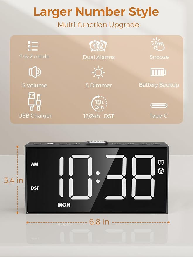 Digital Alarm Clock for Bedroom - Image 7