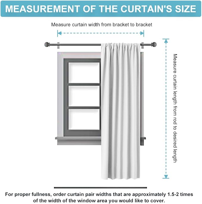 RYB HOME Blackout Curtains for Bedroom Living Room Nursery 72 inches Long | - Image 8