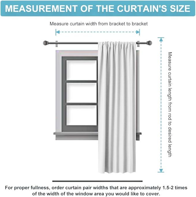 RYB HOME Blackout Curtains for Bedroom Living Room Nursery 72 inches Long | - Image 8