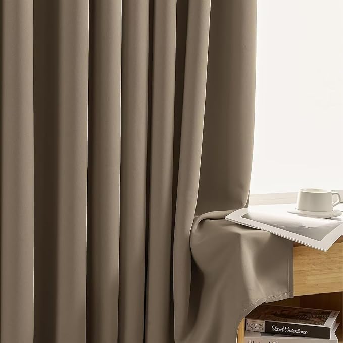 Joydeco Blackout Curtains for Bedroom 108 inch Long 2 Panels, Thermal Insulated - Image 3
