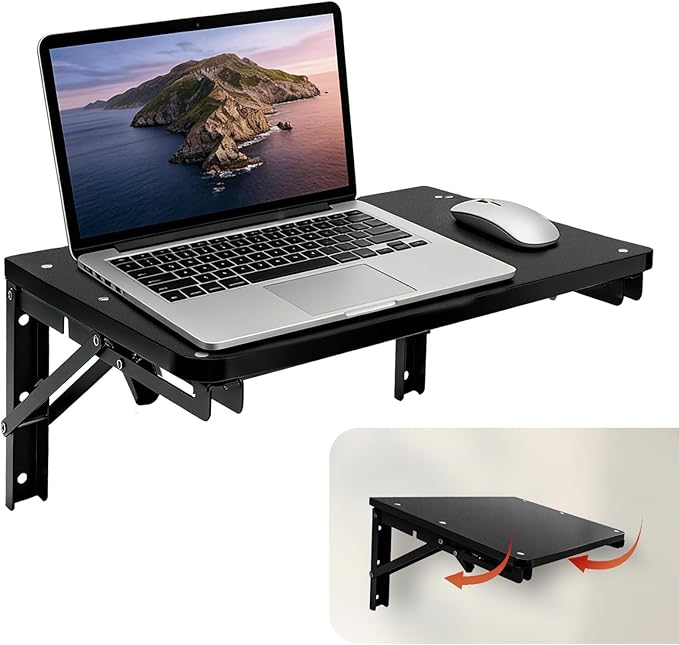 Folding Shelf Wall Mounted, 16.5inches Floating Desk by GHWMYD