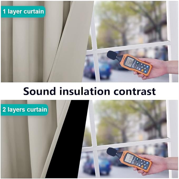 NICETOWN Full Shading Curtains for Windows, Super Heavy-Duty Black Lined - Image 3