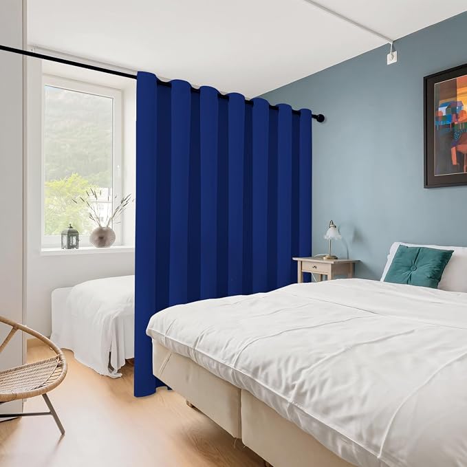 ChrisDowa Room Divider Curtain 96 Inch Length Sliding Door Curtain, 1 Panel | - Image 2