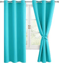 Blackout Curtains for Bedroom and Living Room, W42 x L72 | Thermal Insulated by Hiasan