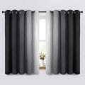 COSVIYA Grommet Ombre Black Room Darkening Curtains 63 inch by COSVIYA