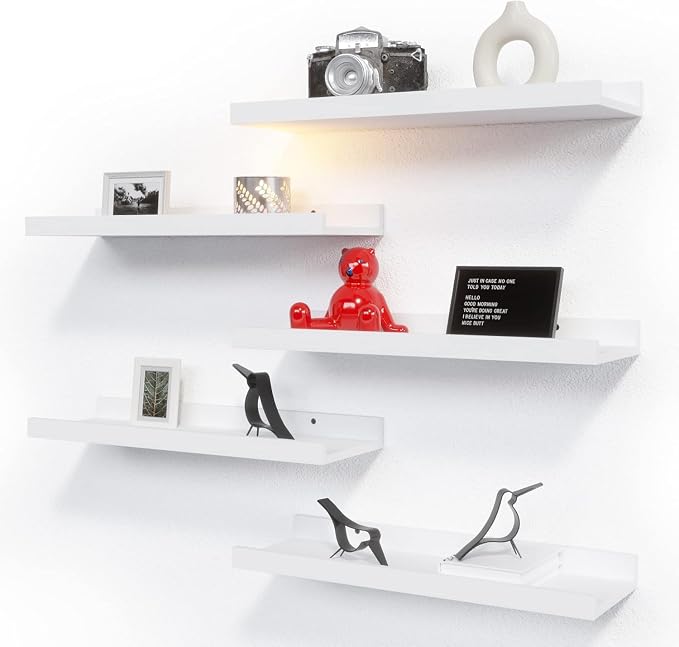 RICHER HOUSE 5-Set Floating Shelves by RicherHouse