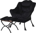 Welnow Lazy Chair with Ottoman, Reading Chair with Footrest, Foldable Footrest by LifeGetsBetterWithWelnow