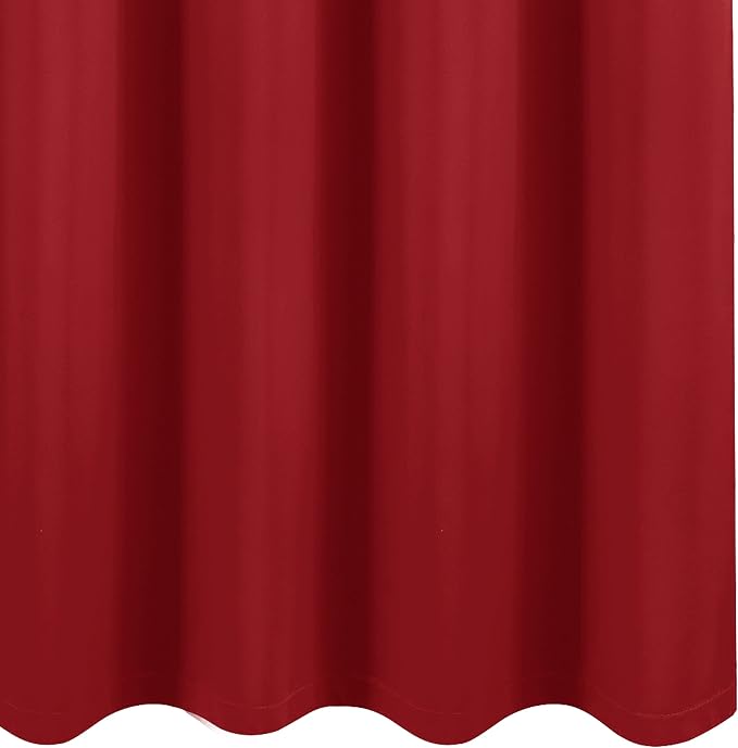 100% Blackout Curtains 52 x 63 Inch/Bright Red Curtains 2 Panels - Image 9