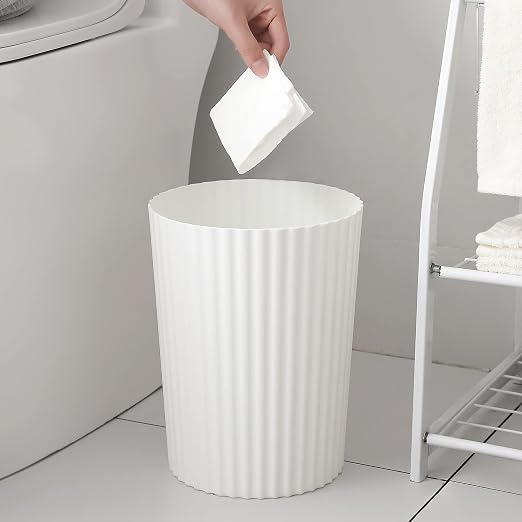 JiatuA Small Trash Can Plastic Wastebasket Round Garbage Container Bin - Image 5