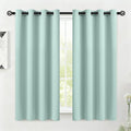 COSVIYA Grommet Room Darkening Aqua Curtains 54 inch Length by COSVIYA