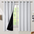 BGment Greyish White 100% Blackout Curtains by BGment