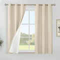 YoungsTex Natural Linen 100% Blackout Curtains 54 Inches Long, Thermal by YoungsTex
