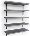 RICHER HOUSE Rustic Wood Floating Shelves Set of 5, Wall Mounted Shelf 16in | by RicherHouse