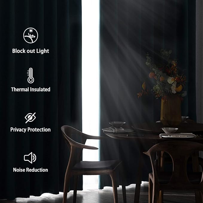 DWCN Blackout Curtains – Christmas Room Darkening Privacy Grommet Drapes - Image 3